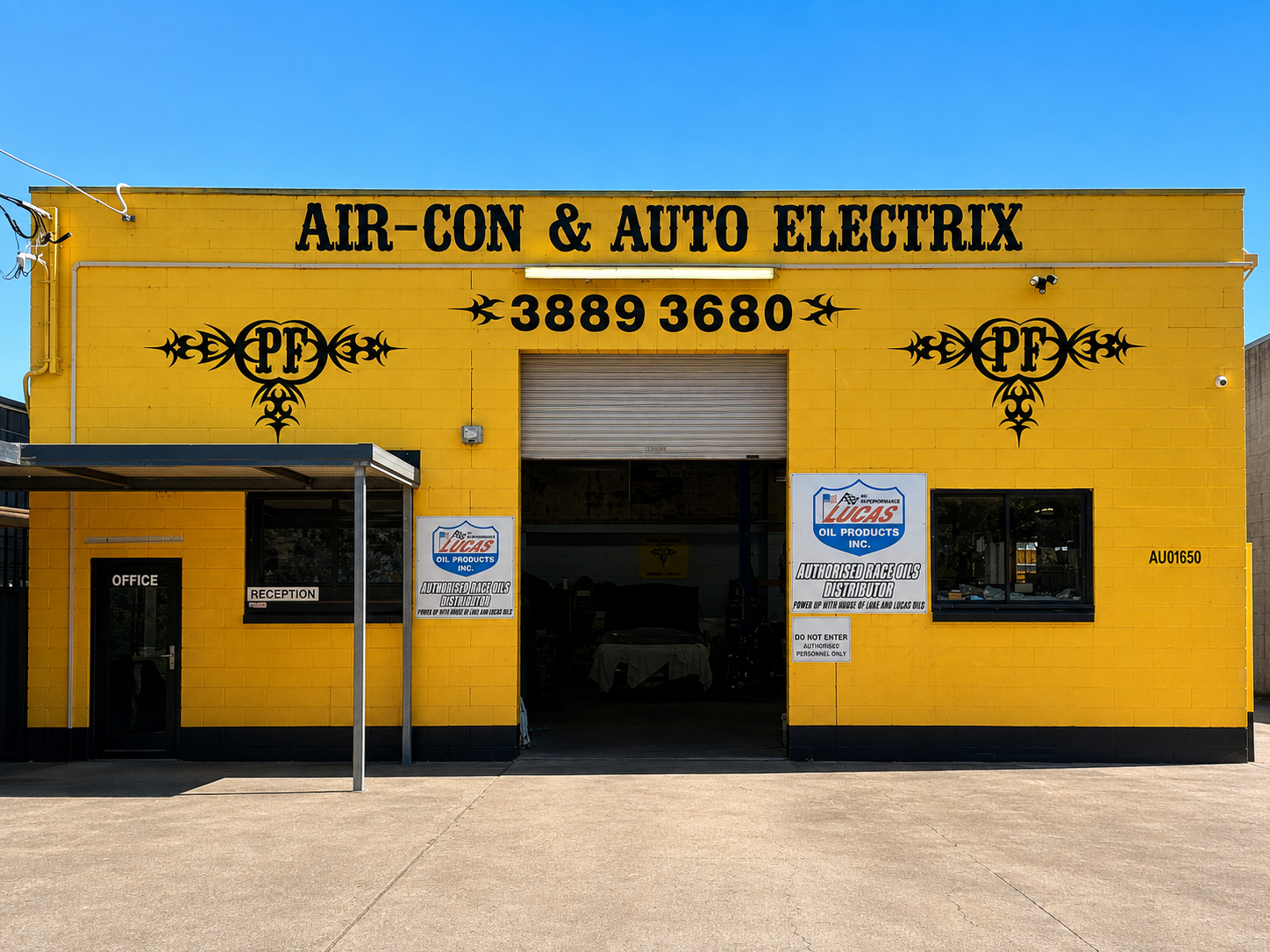 Yellow Air-Con and Auto Electrix workshop in Clontarf